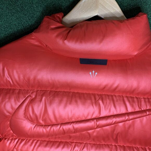 Sz L Nike x NOCTA Sunset Red Down Puffer Jacket Drake DO2783-657 - Picture 15 of 16